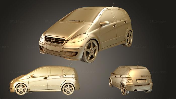Автомобили и транспорт (Мерседес А 2005, CARS_2473) 3D модель для ЧПУ станка
